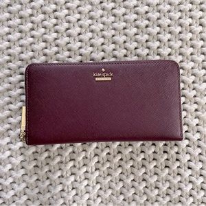 Kate Spade Zip-around Wallet - Dark Plumb